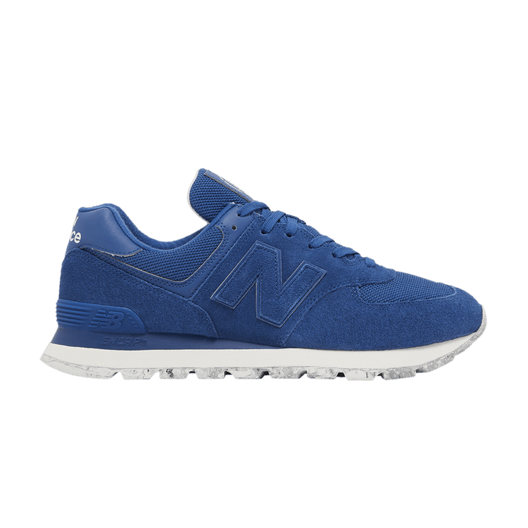 New Balance 574 Rugged 'Navy Marble Sole' — Navy/White