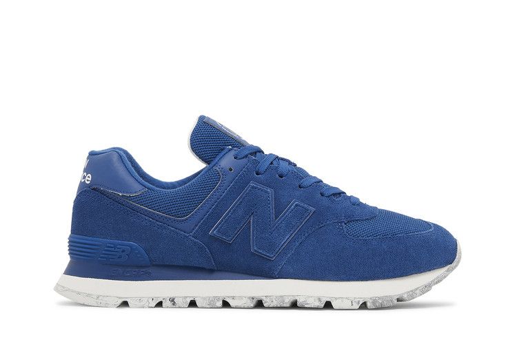 New Balance 574 Rugged 'Navy Marble Sole' — Navy/White