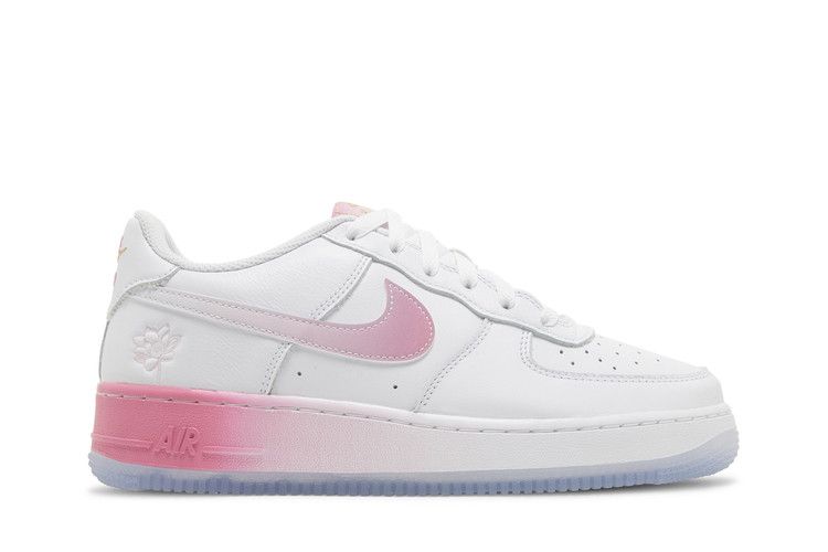 Nike Air Force 1 '07 GS 'San Francisco Pack - Lotus Flower' — White/Lotus Pink/Yellow Gold/Blue Jay/Pink Foam/Black (2)