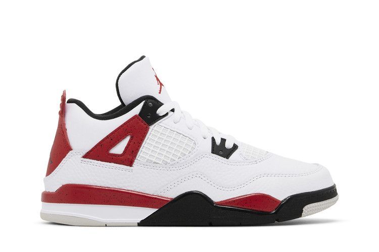 Air Jordan 4 Retro PS 'Red Cement' — White/Fire Red/Black/Neutral Grey