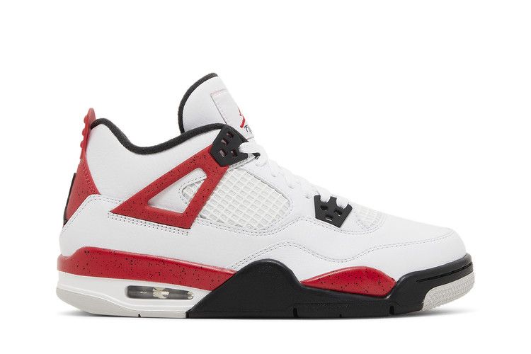 Air Jordan 4 Retro GS 'Red Cement' — White/Fire Red/Black/Neutral Grey