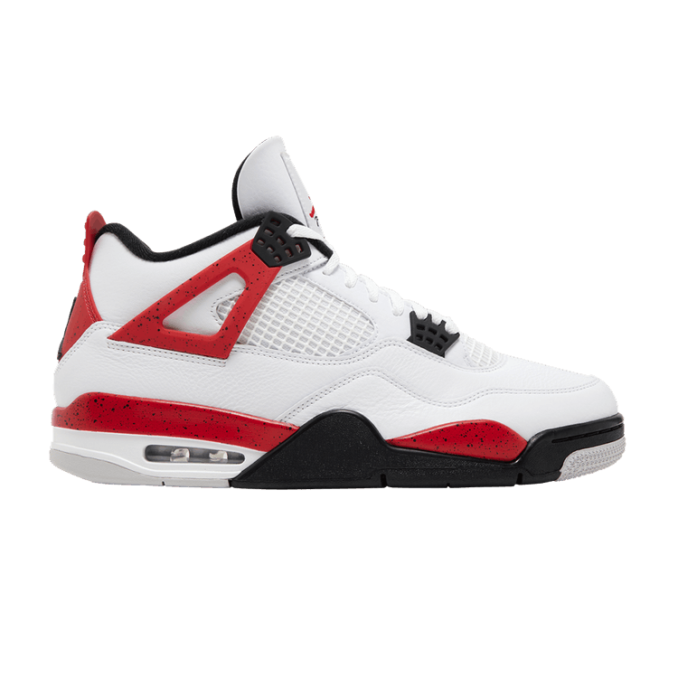 Air Jordan 4 Retro 'Red Cement' — White/Fire Red/Black/Neutral Grey