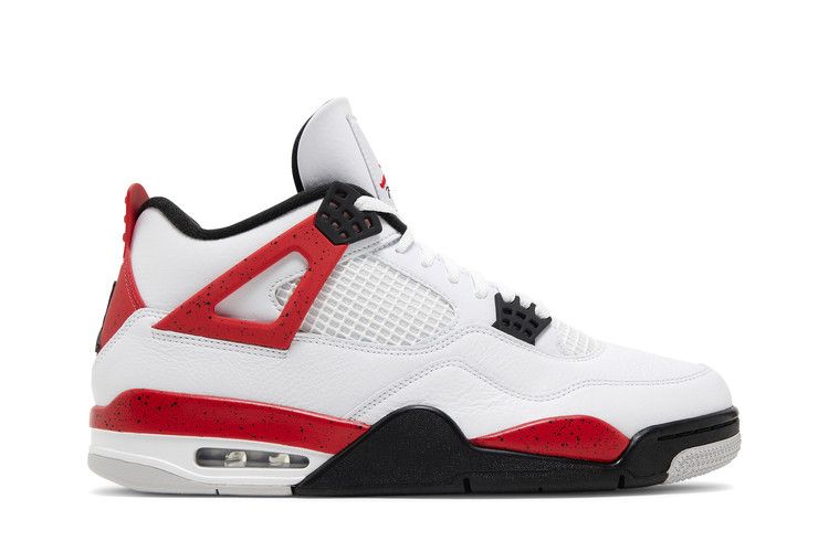 Air Jordan 4 Retro 'Red Cement' — White/Fire Red/Black/Neutral Grey