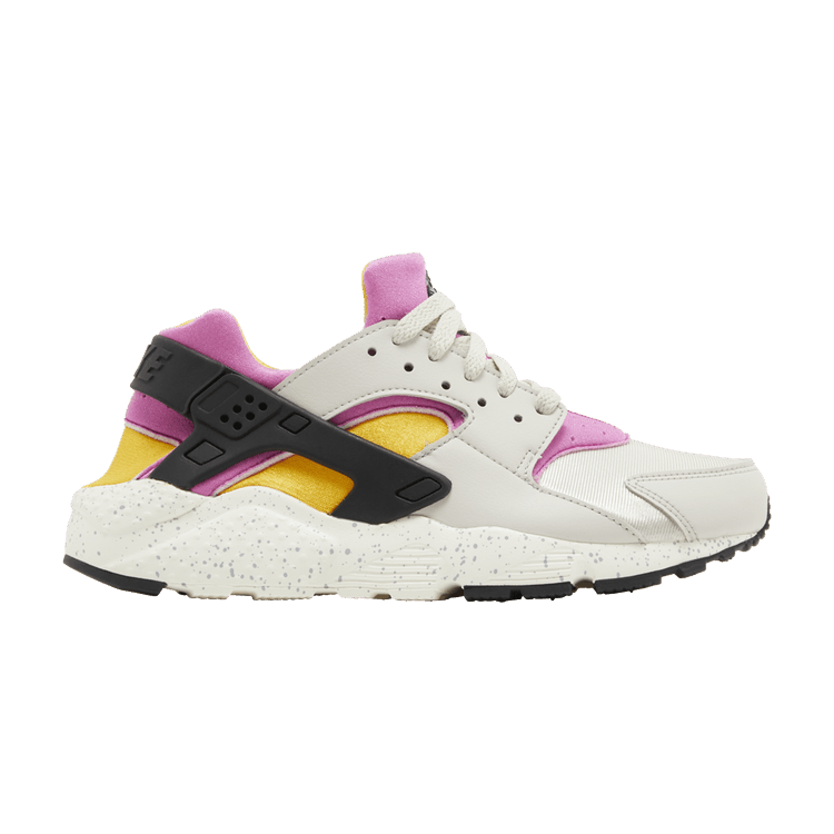 Nike Huarache Run GS 'Light Bone University Gold Pink' — Light Bone/University Gold/Black/Lethal Pink