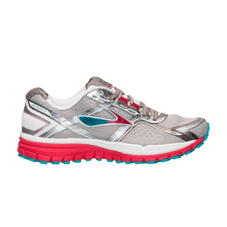 Brooks Wmns Ghost 8 Wide 'Metallic Charcoal Bright Rose' — Metallic Charcoal/Bright Rose/Bluebird