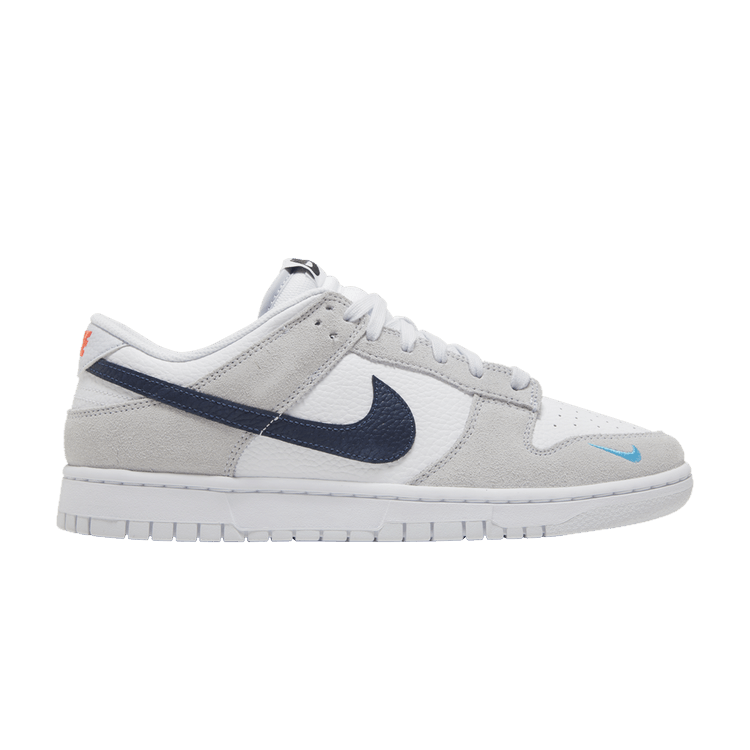 Nike Dunk Low 'Mini Swoosh - Football Grey Midnight Navy' — Football Grey/White/Bright Crimson/Midnight Navy