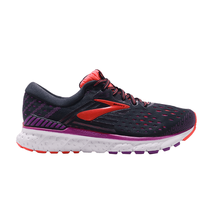Brooks Wmns Transcend 6 'Black' — Black/Purple/Coral