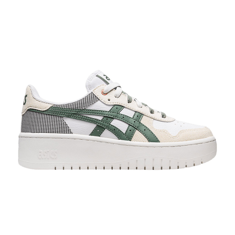 Asics Wmns Japan S PF 'White Houndstooth Ivy' — White/Ivy