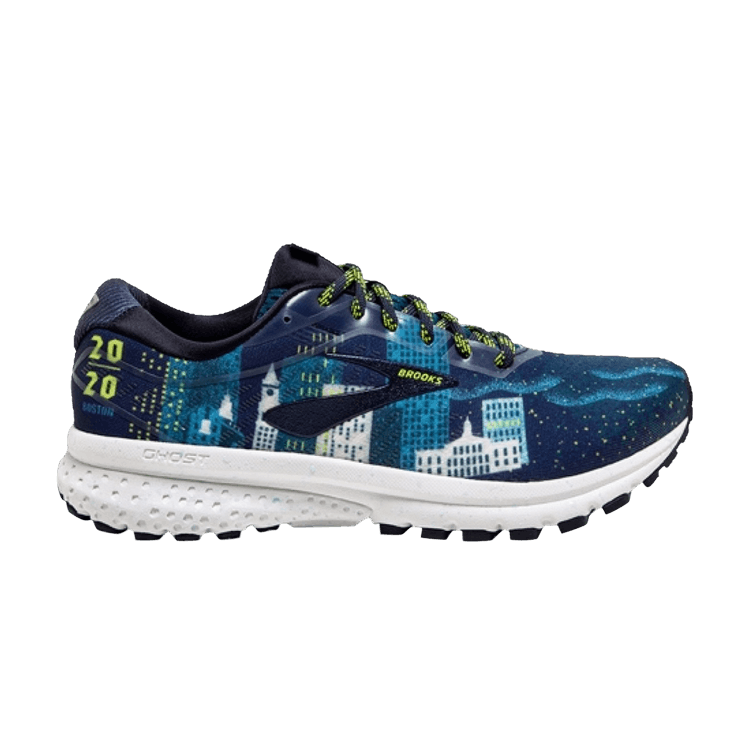 Brooks Wmns Ghost 12 'Painting Edition - 2020 Boston Marathon' — Navy/White
