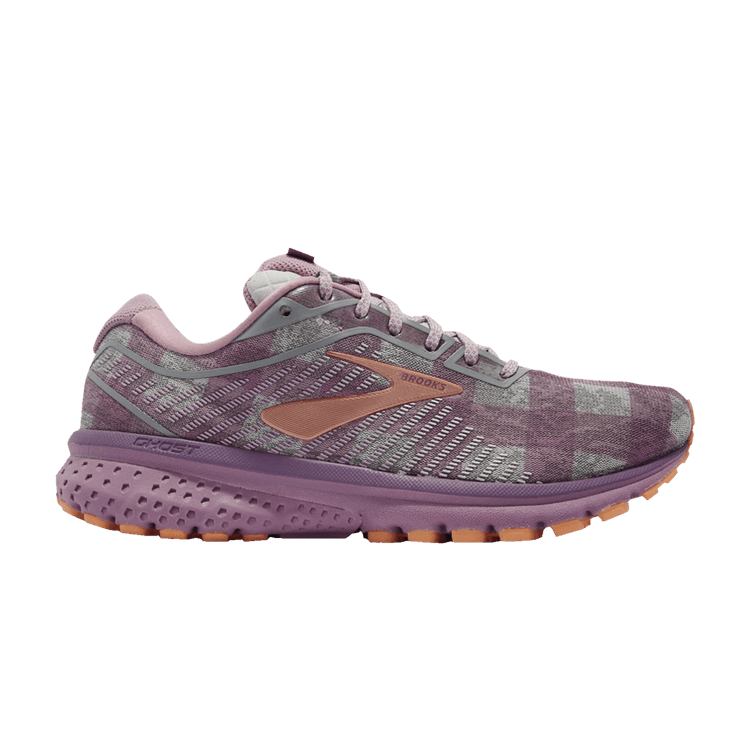 Brooks Wmns Ghost 12 'Purple Flannel Plaid' — Purple/Orange