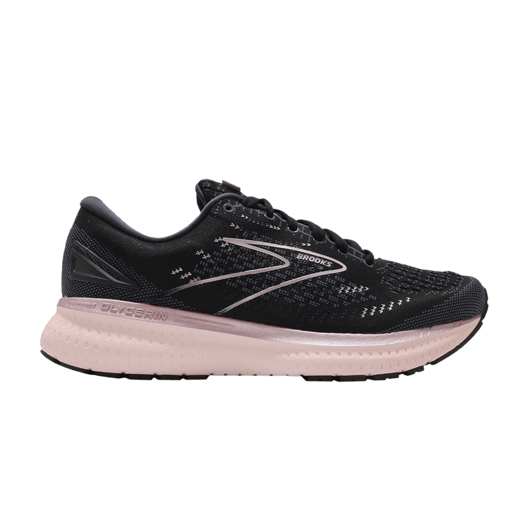 Brooks Wmns Glycerin 19 Wide 'Black Ombre Metallic' — Black/Ombre/Metallic