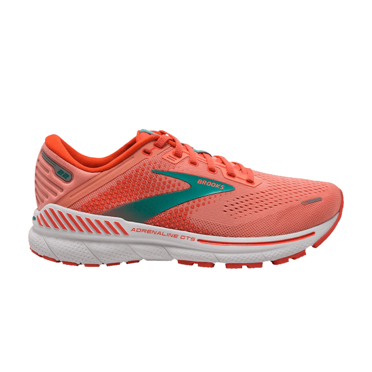 Brooks Wmns Adrenaline GTS 22 'Coral Latigo Bay' — Coral/Latigo Bay/White