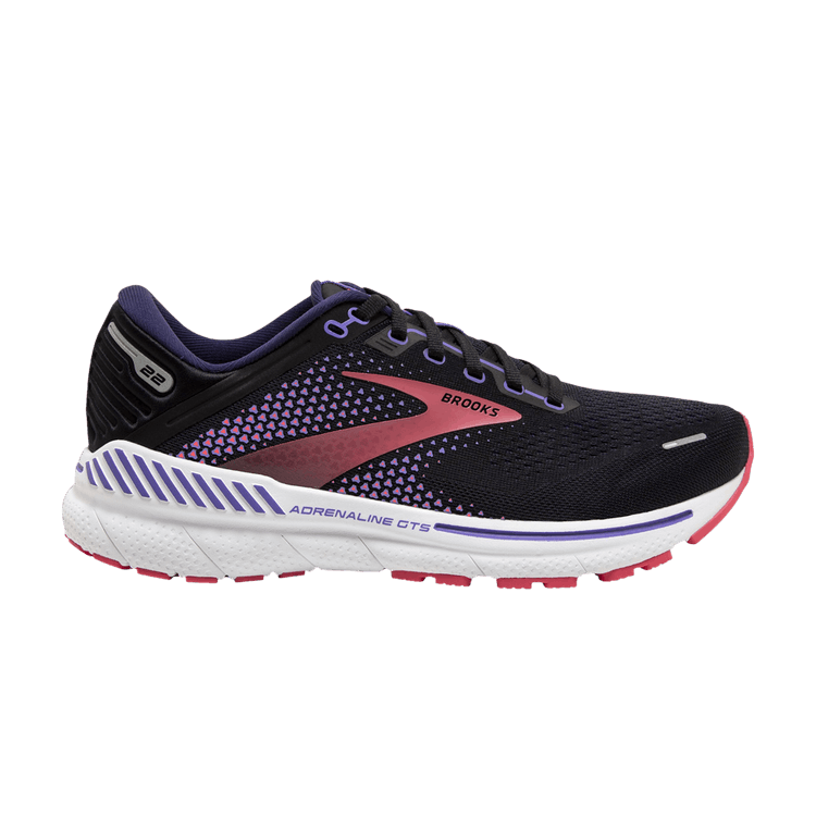 Brooks Wmns Adrenaline GTS 22 2A Narrow 'Black Purple Coral' — Black/Purple/Coral