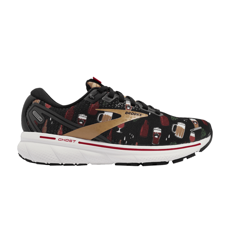 Deschutes Brewery x Brooks Wmns Ghost 14 'Hoppy' — Black/White/Fiery Red