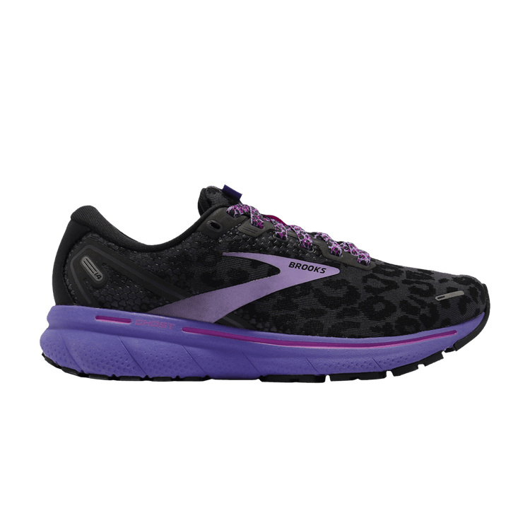 Brooks Wmns Ghost 14 'Electric Cheetah Run Wild - Black Purple' — Black/Purple