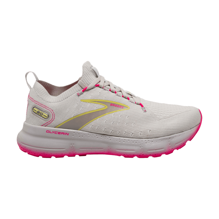 Brooks Wmns Glycerin StealthFit 20 'Grey Pink' — Grey/Yellow/Pink