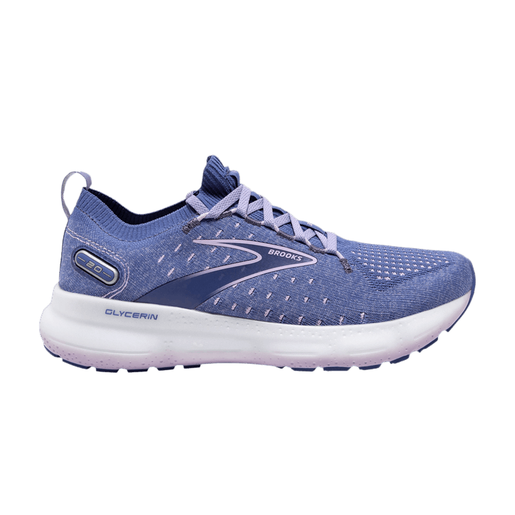 Brooks Wmns Glycerin StealthFit 20 'Blue Pastel Lilac' — Blue/Pastel Lilac/White