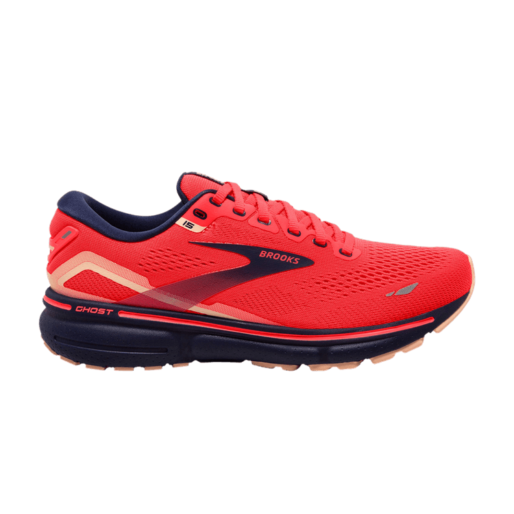 Brooks Wmns Ghost 15 'Coral Peach' — Coral/Navy/Peach