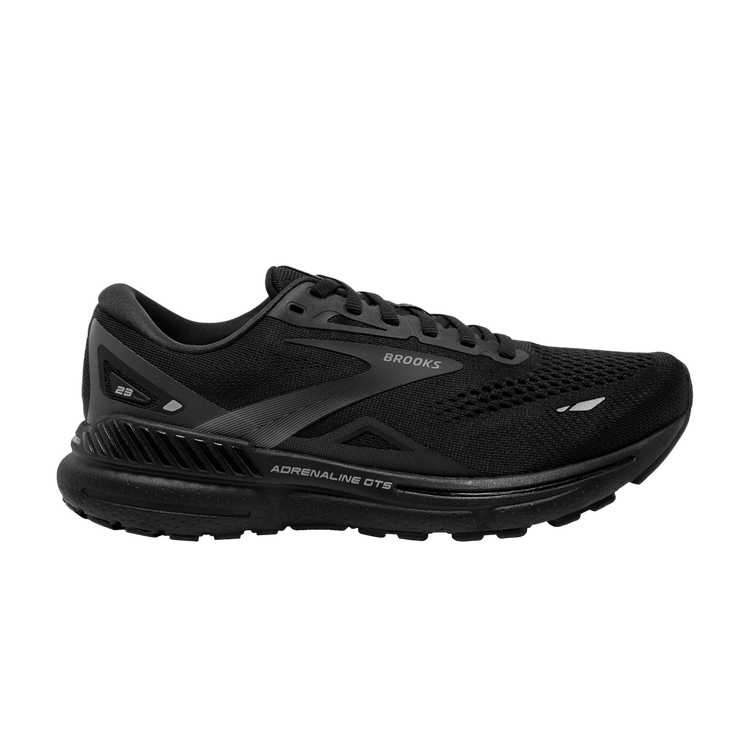 Brooks Wmns Adrenaline GTS 23 Wide 'Black Ebony' — Black/Black/Ebony