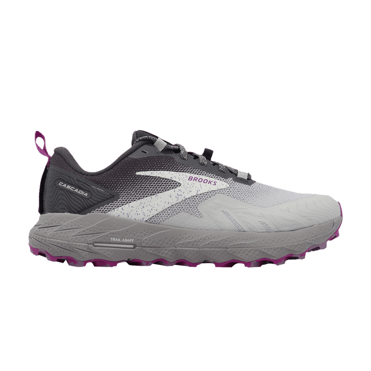 Brooks Wmns Cascadia 17 Wide 'Oyster Purple' — Oyster/Blackened Pearl/Purple