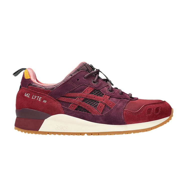mita x ASICS Gel Lyte 3 OG 'Dried Rose' — Bordeaux/Wine