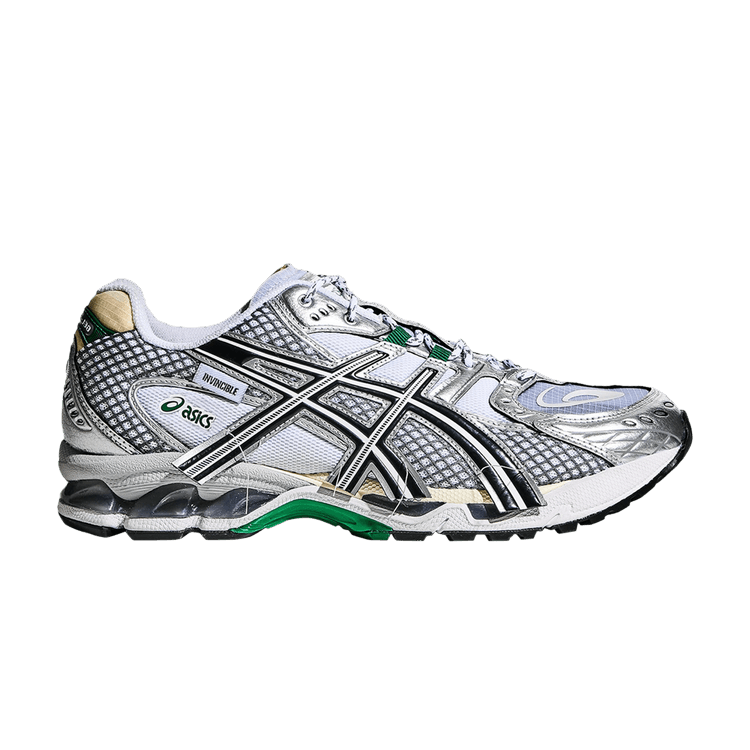 INVINCIBLE x ASICS Gel Nimbus 10.1 'HTTP 404 Pack - Kale' — Pure Silver/Kale