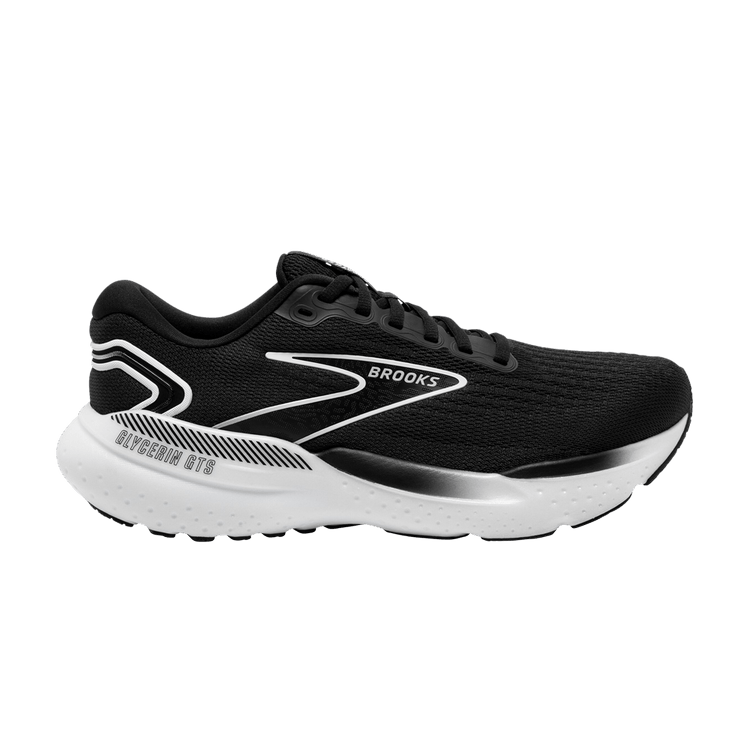 Brooks Wmns Glycerin GTS 21 'Black White' — Black/Grey/White