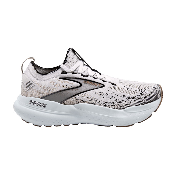 Brooks Wmns Glycerin StealthFit 21 'White Grey Black' — White/Grey/Black