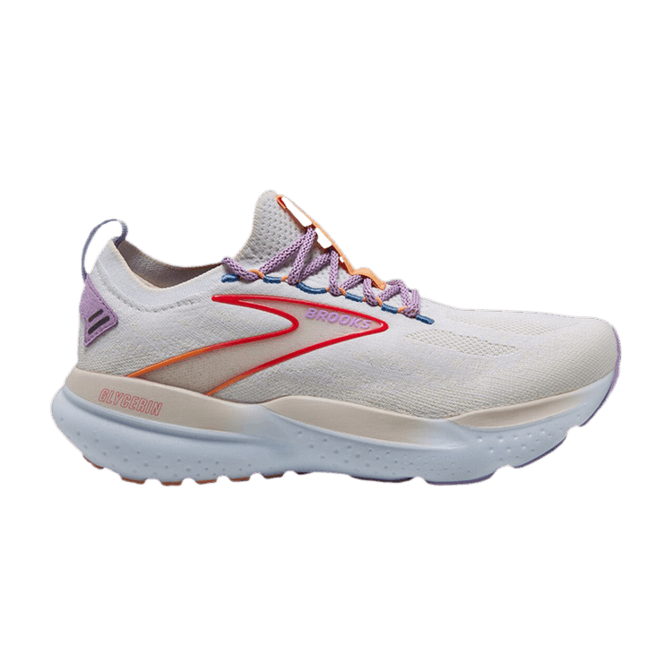 Brooks Wmns Glycerin StealthFit 21 'Parchment Lavendula' — Parchment/White/Lavendula