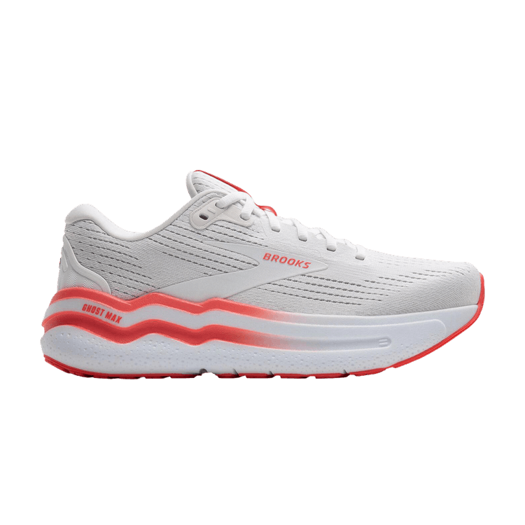 Brooks Wmns Ghost Max 2 'White Hot Coral' — White/Hot Coral