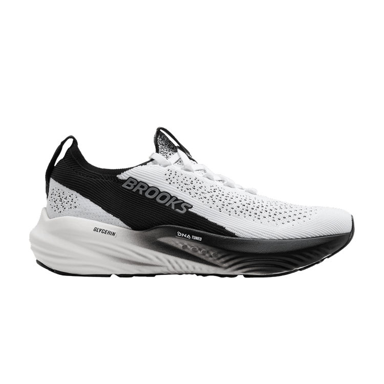 Brooks Wmns Glycerin StealthFit 22 'White Grey Black' — White/Grey/Black