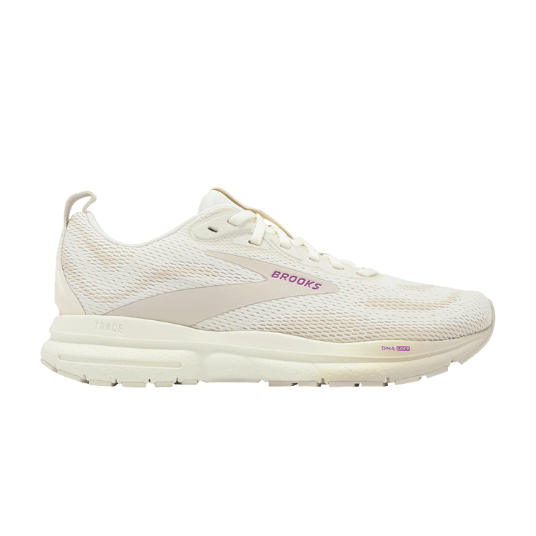 Brooks Wmns Trace 4 'Coconut Milk Almond Purple' — Coconut Milk/Almond/Purple
