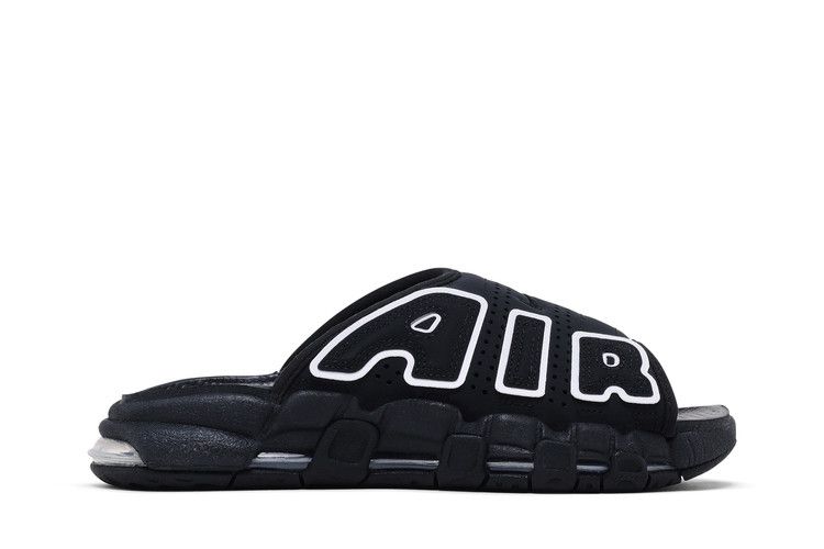 Nike Wmns Air More Uptempo Slide 'Black White' — Black/Black/Clear/White (2)