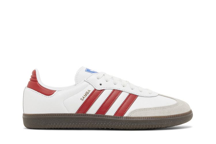adidas Samba OG 'White Scarlet' — Cloud White/Better Scarlet/Supplier Colour