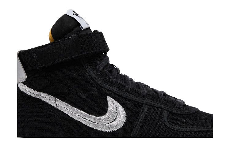 Stussy x Nike Vandal High 'Black' — Black/Metallic Silver/Black