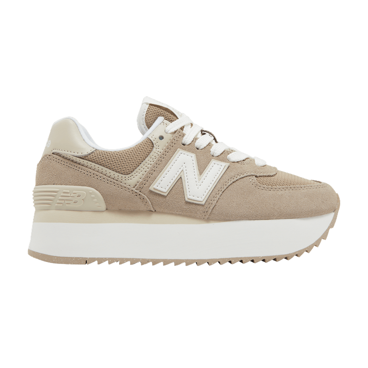 New Balance Wmns 574+ 'Driftwood Timberwolf' — Driftwood/Timberwolf/White