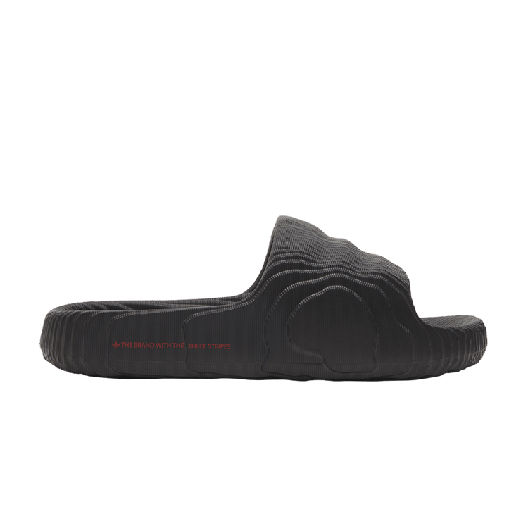 adidas Adilette 22 Slides 'Black Scarlet' — Core Black/Core Black/Better Scarlet