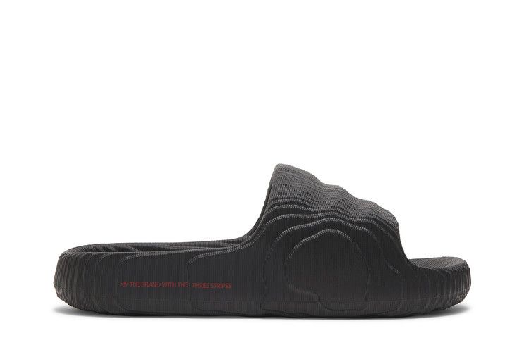 adidas Adilette 22 Slides 'Black Scarlet' — Core Black/Core Black/Better Scarlet