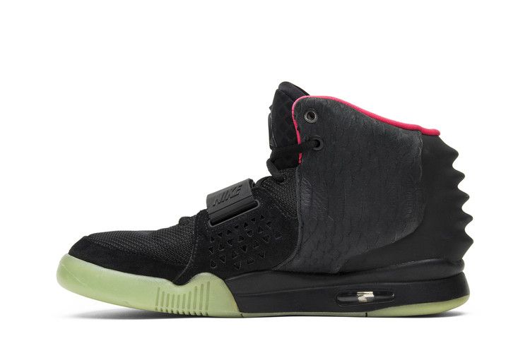 Nike Air Yeezy 2 NRG 'Solar Red' — Black/Black-Solar Red