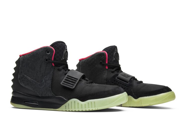 Nike Air Yeezy 2 NRG 'Solar Red' — Black/Black-Solar Red