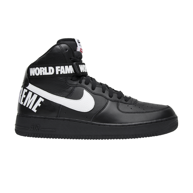 Supreme x Nike Air Force 1 High SP 'Black' — Black/White