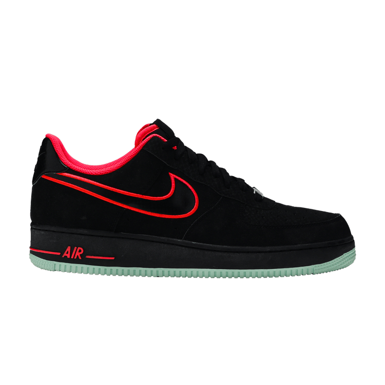 Nike Air Force 1 'Yeezy' — Black/Black-Laser Crimson-Arctic Green