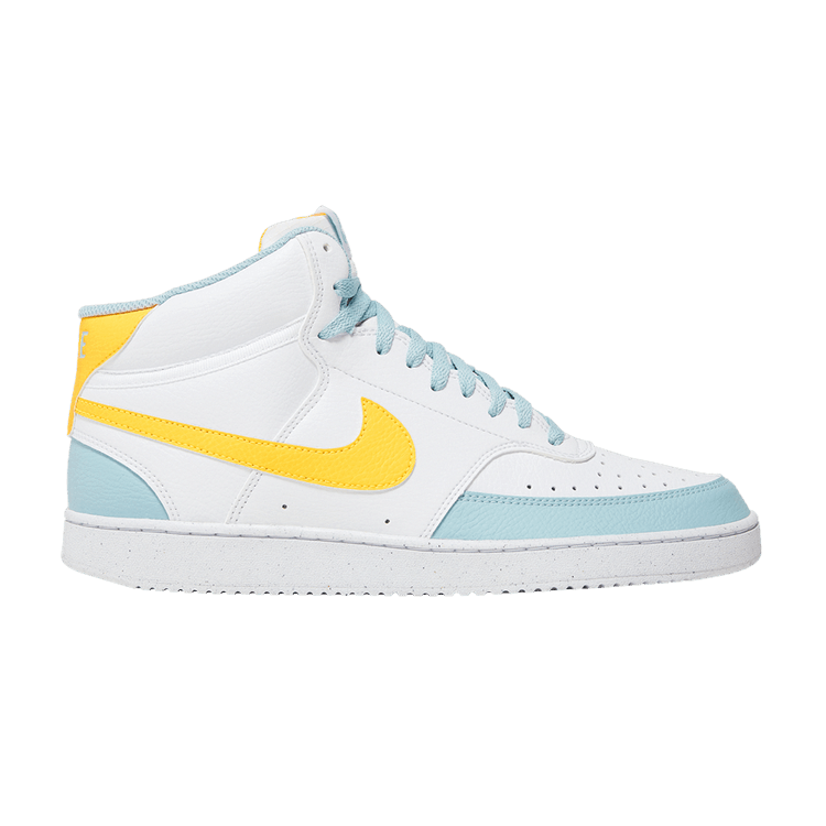 Nike Court Vision Mid Next Nature 'White Ocean Bliss' — White/Ocean Bliss/Gum Light Brown/Laser Orange