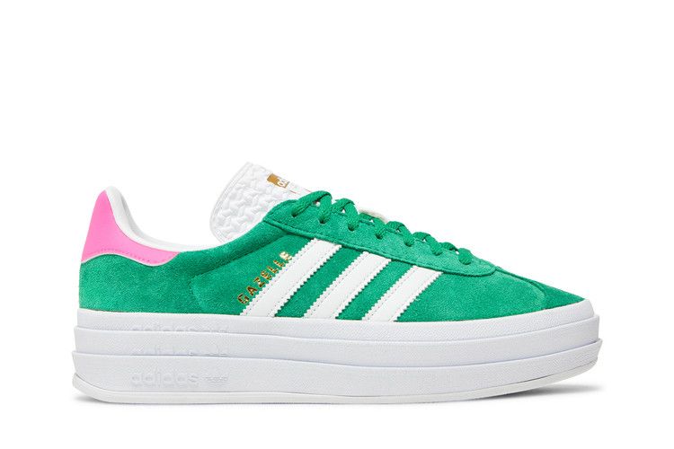 adidas Wmns Gazelle Bold 'Green Lucid Pink' — Green/Cloud White/Lucid Pink