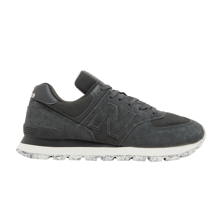 New Balance 574 Rugged 'Black Marble Sole' — Black/Grey