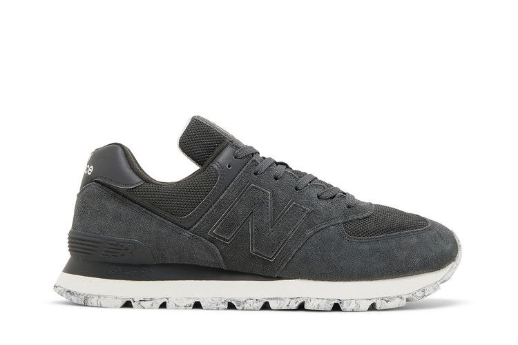 New Balance 574 Rugged 'Black Marble Sole' — Black/Grey