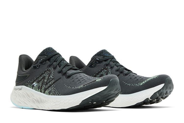 New Balance Wmns Fresh Foam X 1080v12 'Blacktop Green Aura' — Blacktop/Green Aura/Bleach Blue