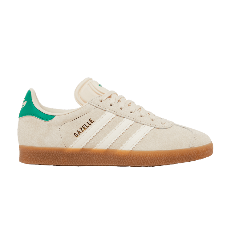 adidas Women's Gazelle 'Wonder White Green' — Wonder White/Cream White/Gum