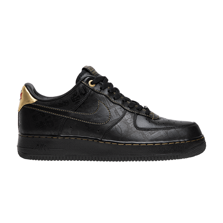 Nike Air Force 1 Low Premium 'Black History Month' 2011 — Black/Black-Metallic Gold