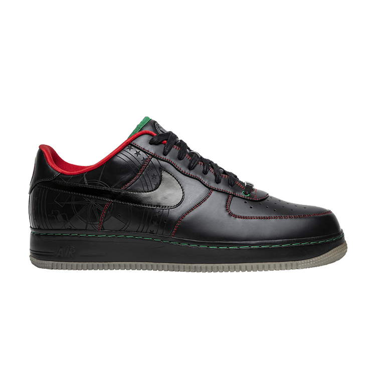 Nike Air Force 1 Low TZ 'Black History Month' Sample — Black/Met Black-Metallic Silver